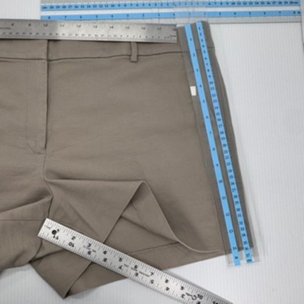 LOFT Riviera Khaki Stone Beige Tailored Shorts Size 16 High Rise Stretch EUC - Picture 6 of 8